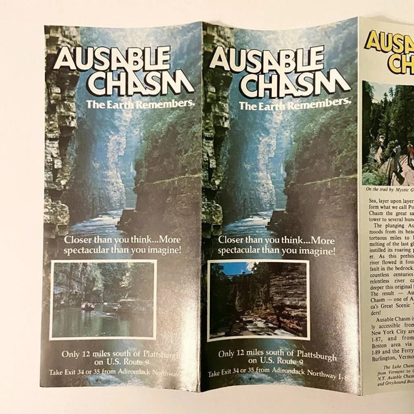 Vintage 1982 Ausable Chasm The Earth Remembers Brochure  Pamphlet - Picture 9 of 11